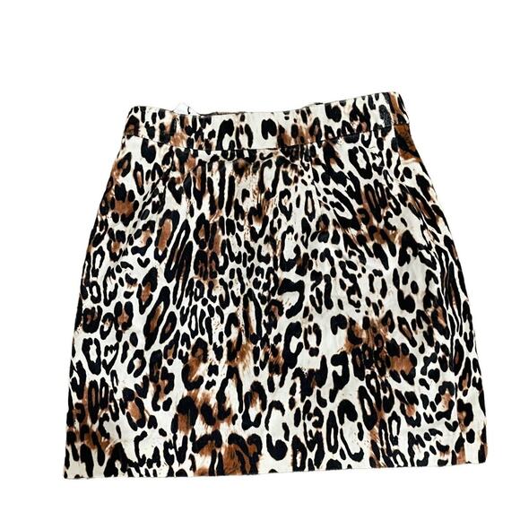Milly Leopard Print Modern Mini Skirt‎ Size 0 NWT - Picture 6 of 7